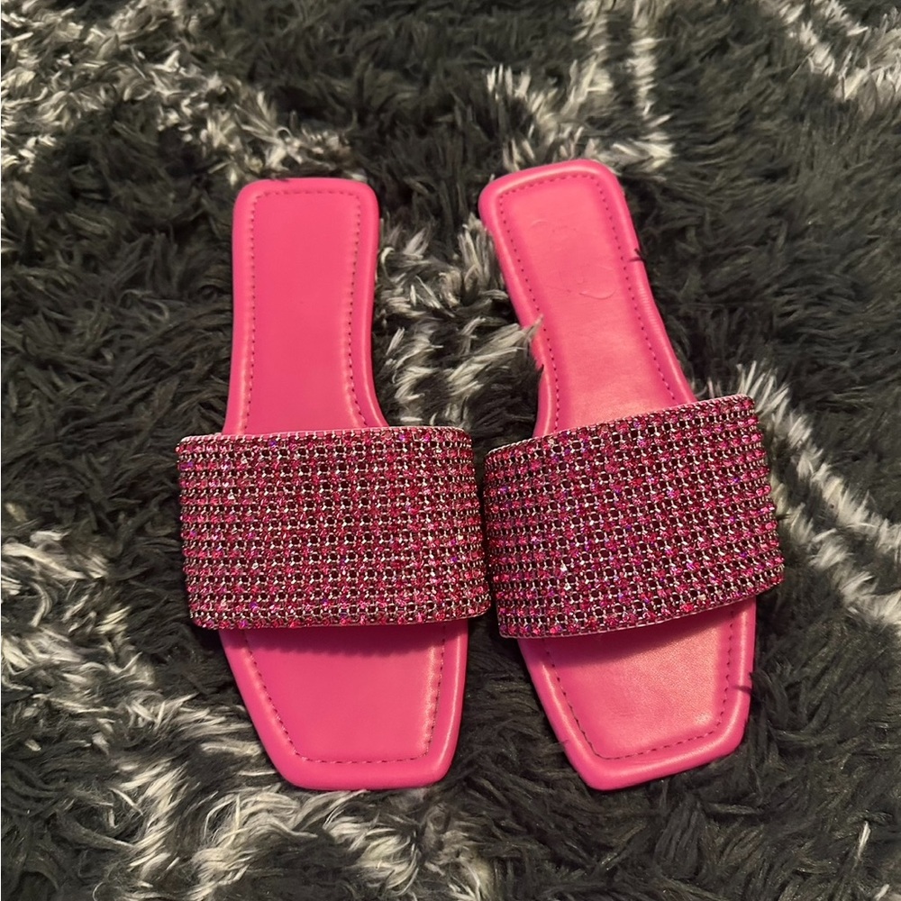 Pink Rhinestone Sandals